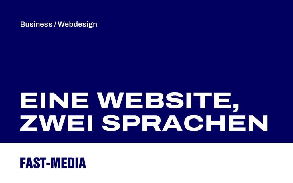 Eine Website, zwei Sprachen
